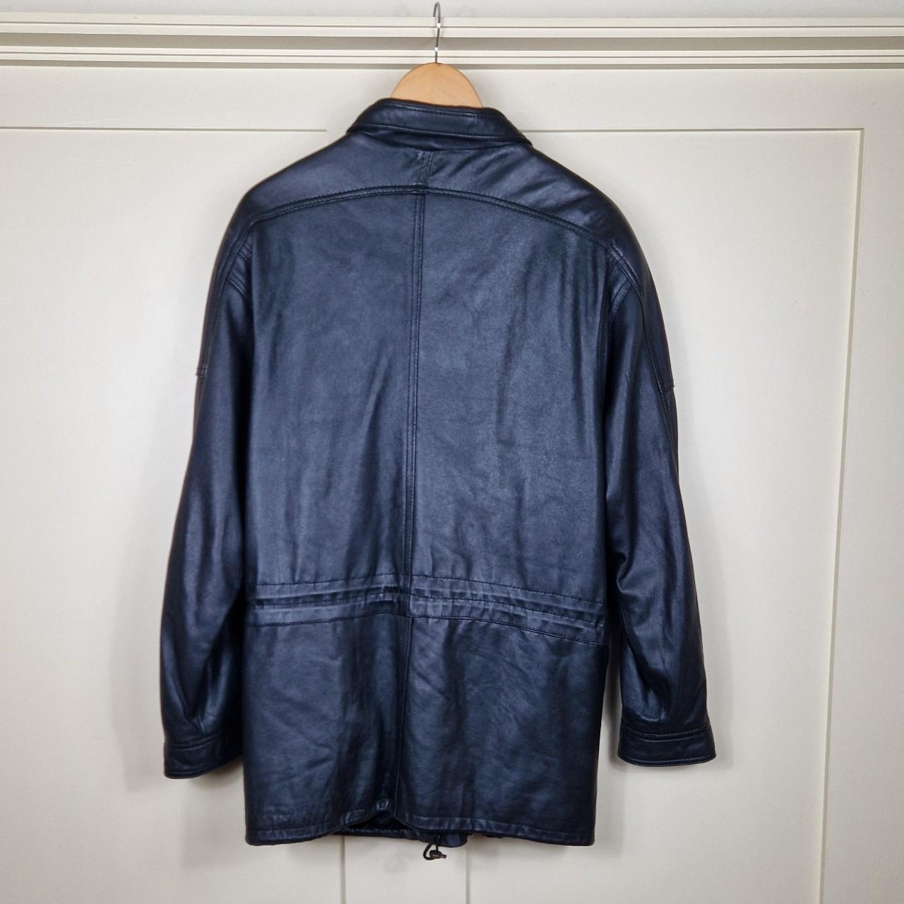 Parka style leather jacket Large