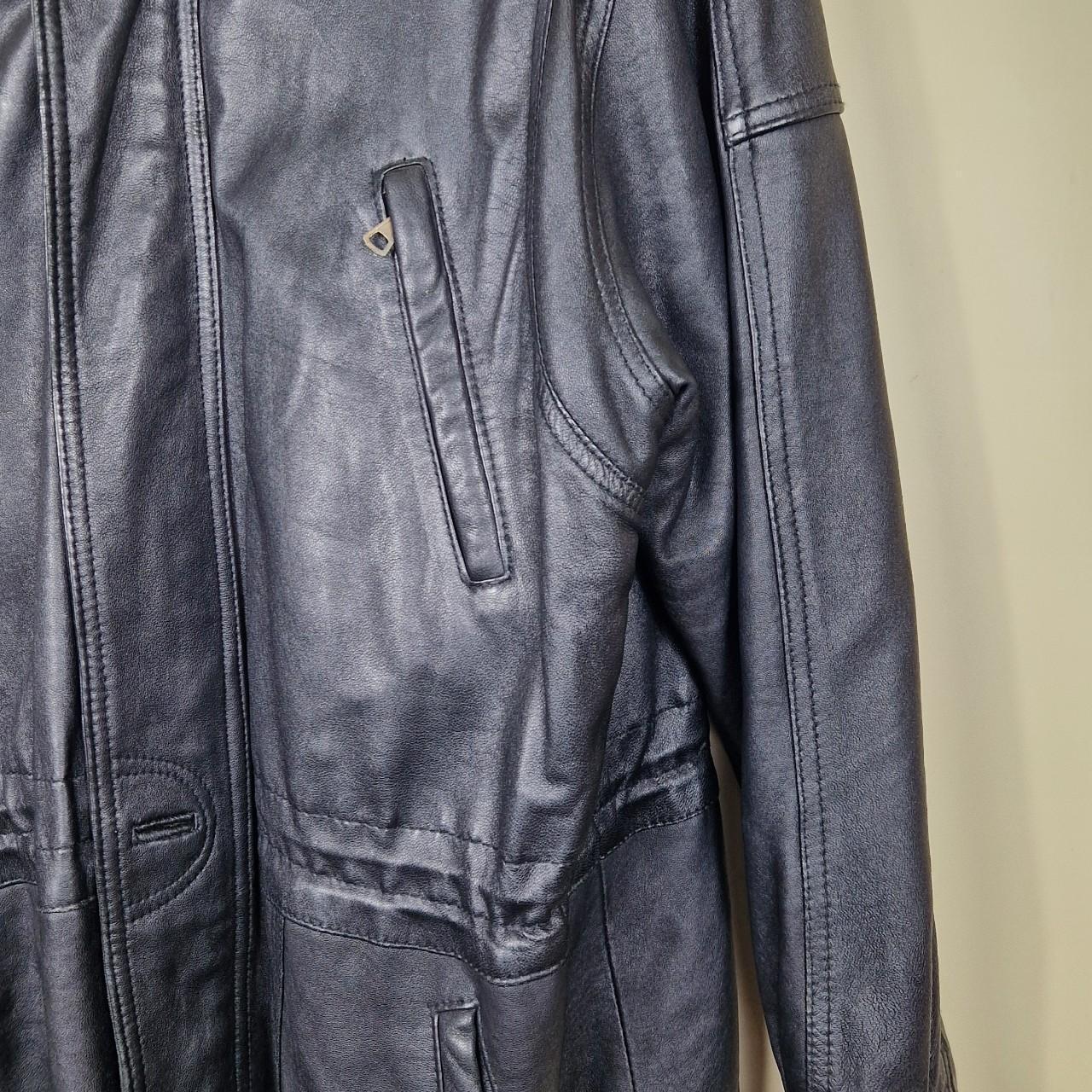 Parka style leather jacket Large