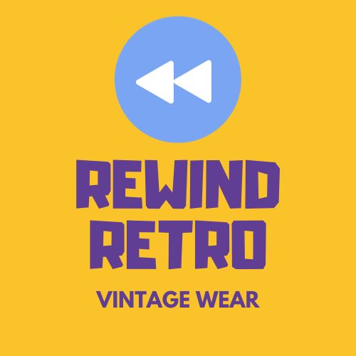 Rewind Retro Logo with rewind button image